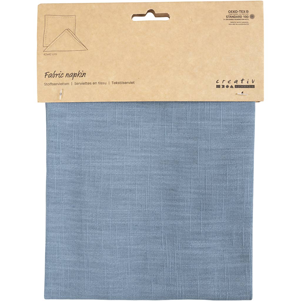 Creativ Company - Creativ Company Https://www.cchobby.nl/stoffen-servet-afm-42x42-cm-185-gr-pigeon-blue-2-stuk-1-doos