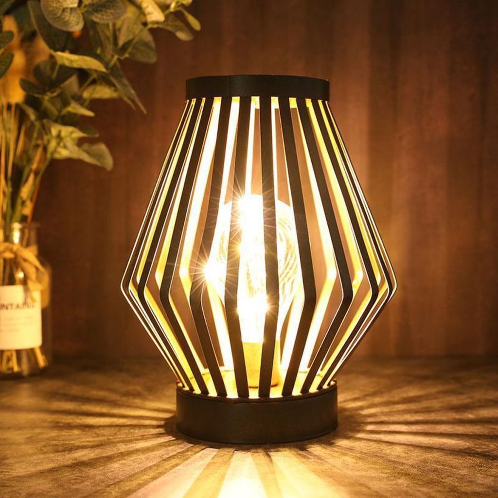 JHY - JHY design metalen led tafellamp 17.5x22 cm brons/zwart