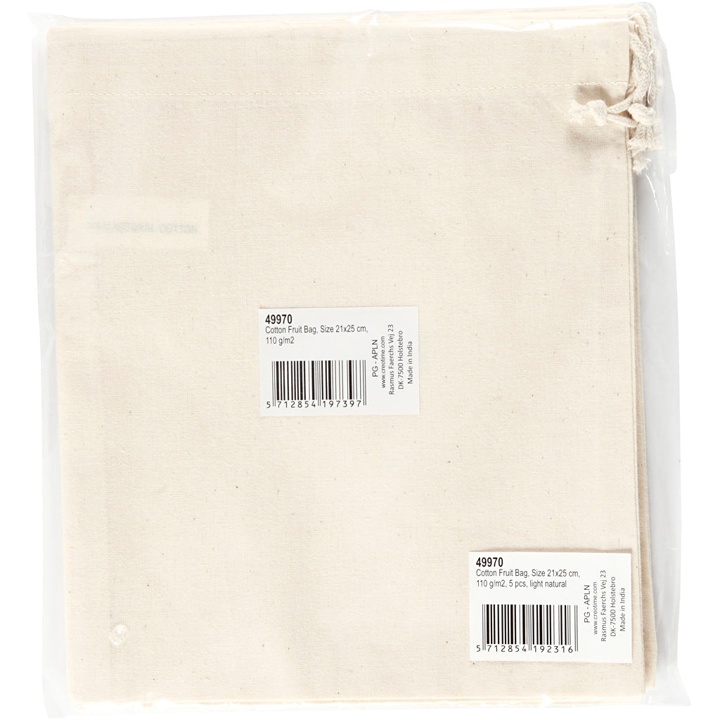 Creativ Company - Creativ Company Https://www.cchobby.nl/stoffen-tas-afm-21x25-cm-110-gr-licht-naturel-5-stuk-1-doos
