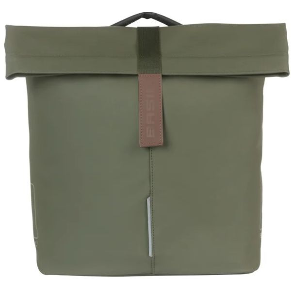 BASIL - BASIL Dubbele fietstas city mik 28 - 32 liter - moss green