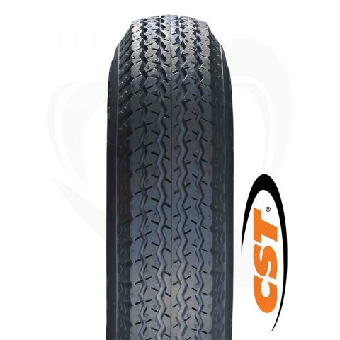 Cst buitenband 5 inch 4.10 3.50-5 ( 278x90 ) zaagtandprofiel 3.5bar zw