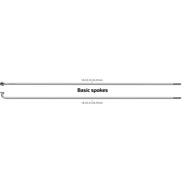 Rayons 274-13 Sapim Leader ø2.33mm FG 2.6 - Acier inoxydable (100 pièces)