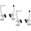 Saccon v-brake set voor en achter aluminium - zilver