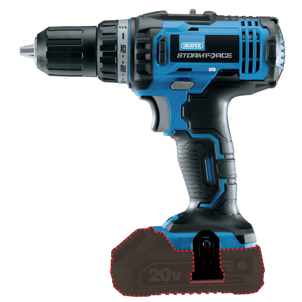 Draper tools boor zonder accu storm force 20 v 35 nm
