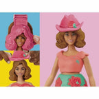 Play-Doh -Doh -set barbie bloemen en franjes - maak poppenkleertjes - boetseerklei