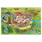 Achoka speelkleed kasteel middeleeuwen, 100x150cm