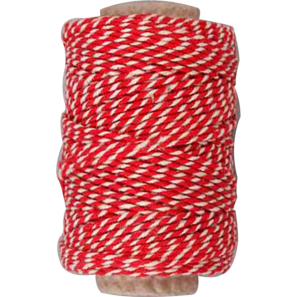Creativ Company - Creativ Company Https://www.cchobby.nl/katoenkoord-dikte-1-1-mm-rood-wit-50-m-1-rol