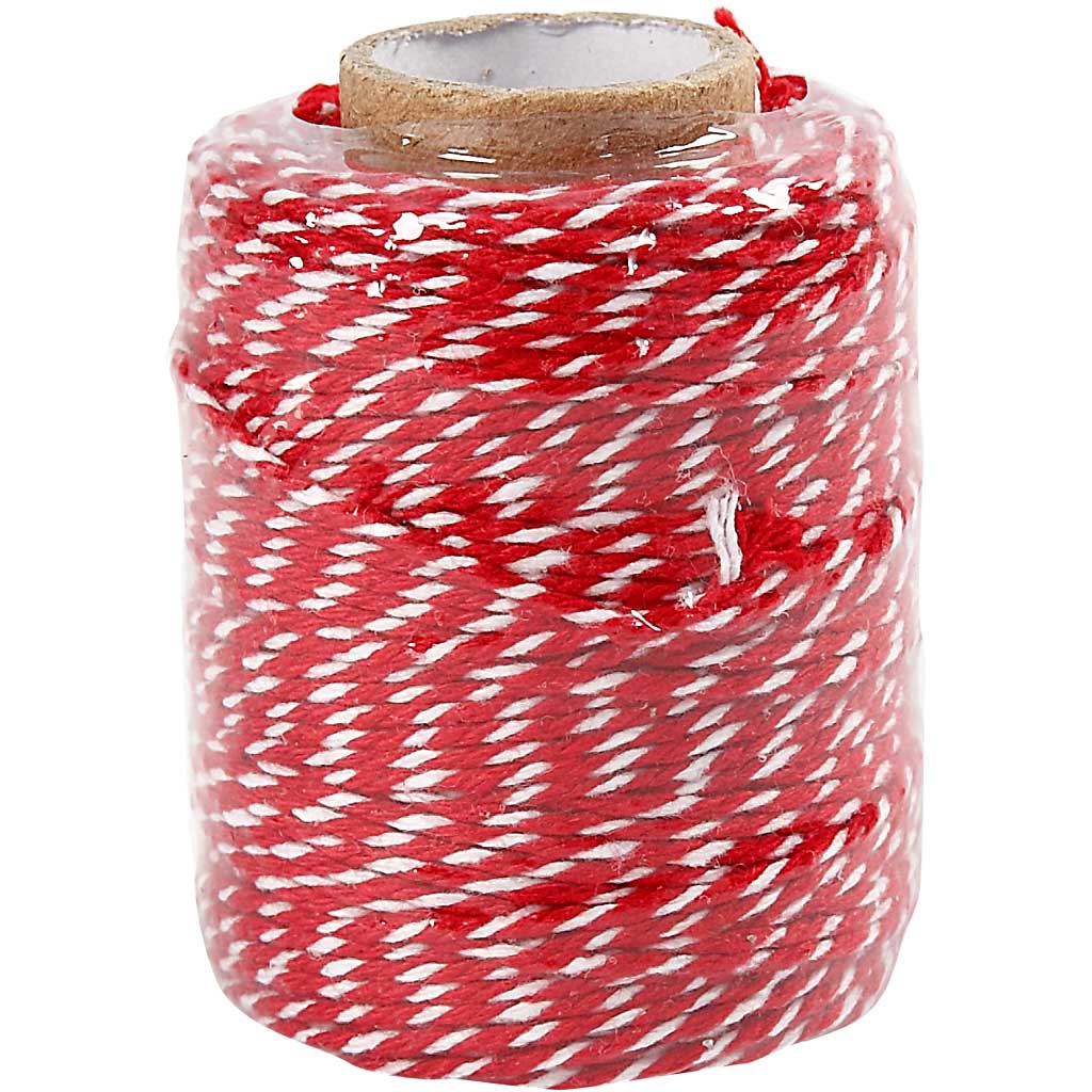 Creativ Company - Creativ Company Https://www.cchobby.nl/katoenkoord-dikte-1-1-mm-rood-wit-50-m-1-rol