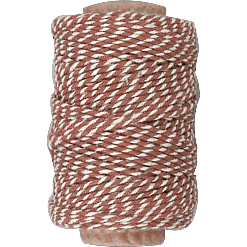 Creativ Company - Creativ Company Https://www.cchobby.nl/katoenkoord-dikte-1-1-mm-bruin-wit-50-m-1-rol