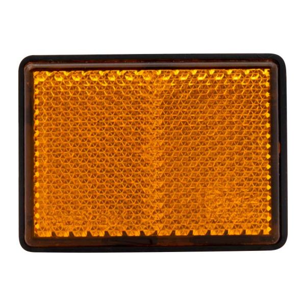- Reflector rechthoek Oranje plak 62 x 45 mm.