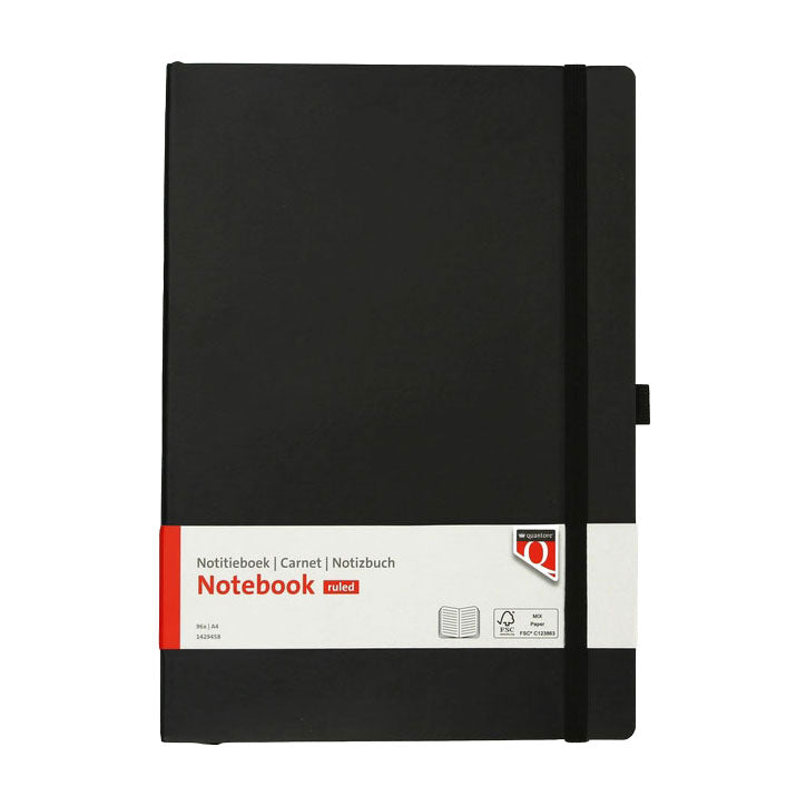 Quantore - Quantore Notitieboek a4 flex lijn 192blz 80gr zwart