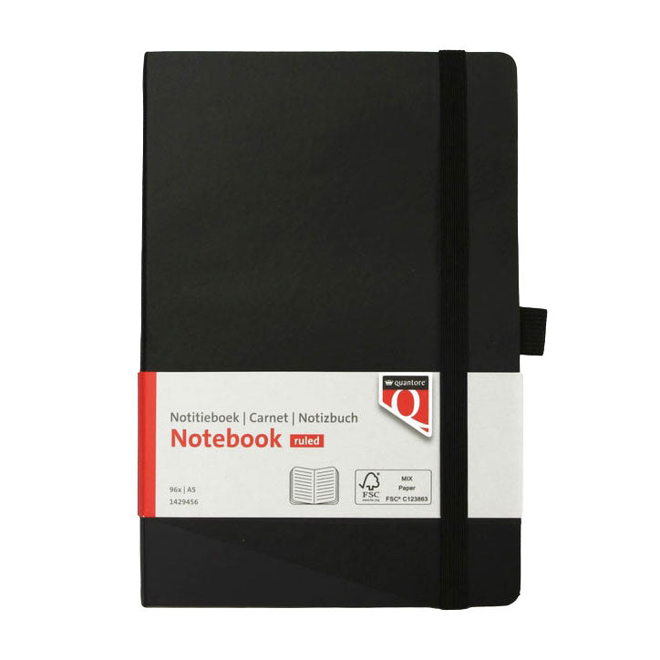Quantore - Quantore Notitieboek a5 flex lijn 192blz 80gr zwart