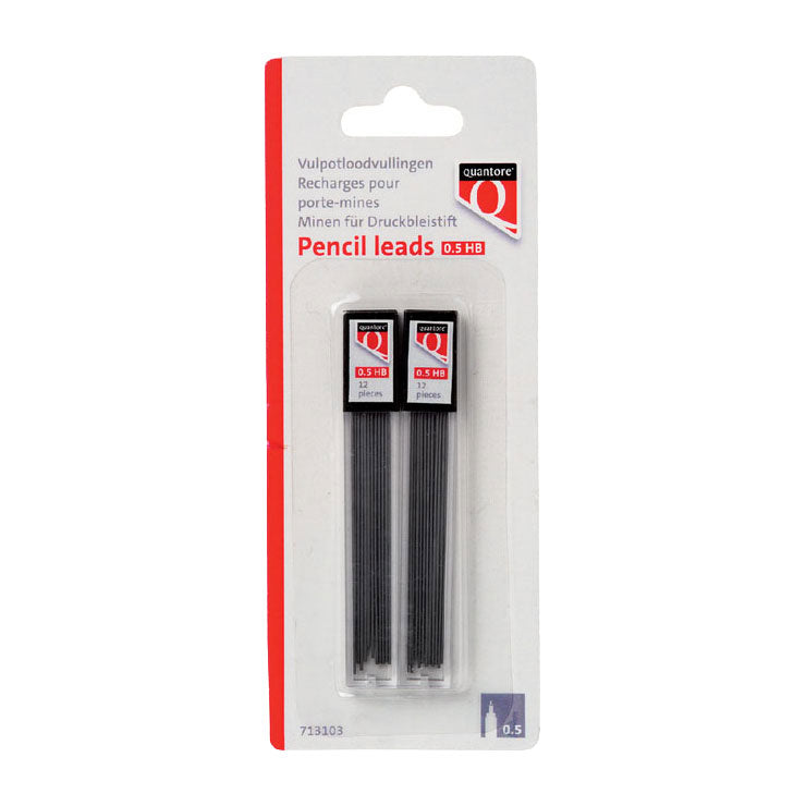 Quantore - Quantore Potloodstift 0.5mm hb 24 stuks