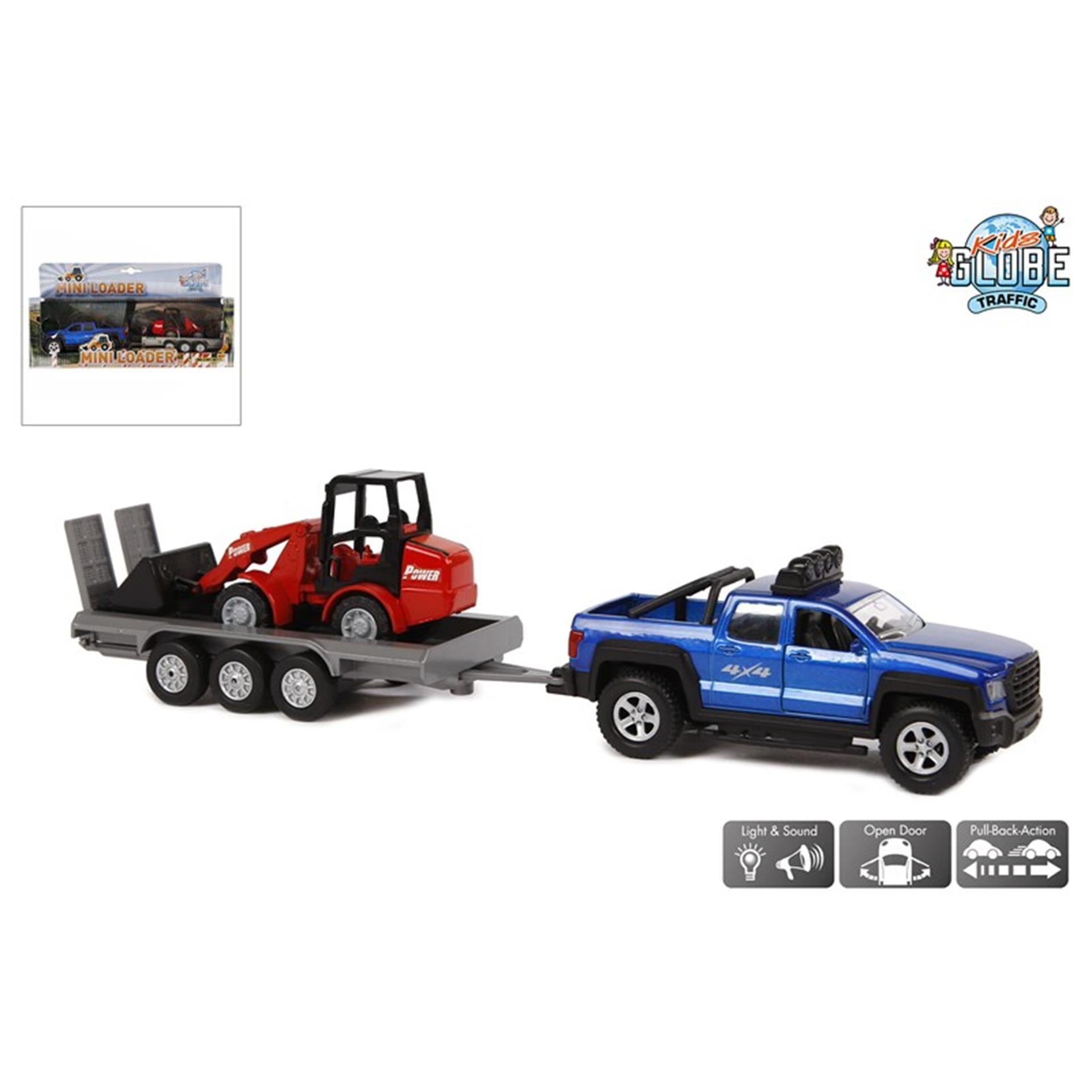Kids globe terreinwagen met shovel 30cm
