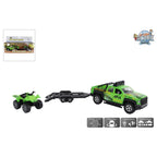 Kids globe terreinwagen met trailer+quad
