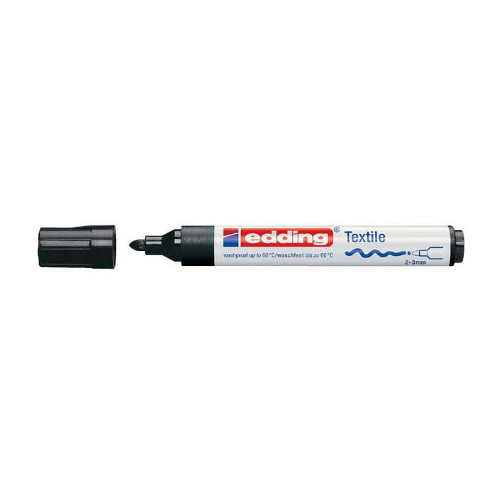 Quantore - Quantore Viltstift edding 4500 textiel rond zwart 2-3mm