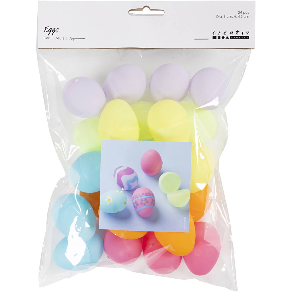 Creativ Company - Creativ Company Https://www.cchobby.nl/eieren-h-4-5-cm-d-3-cm-pastelkleuren-24-stuk-1-doos