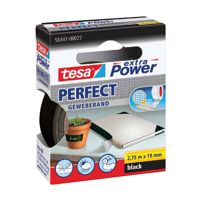 Tesa - Tesa Textieltape extra power perfect zwart