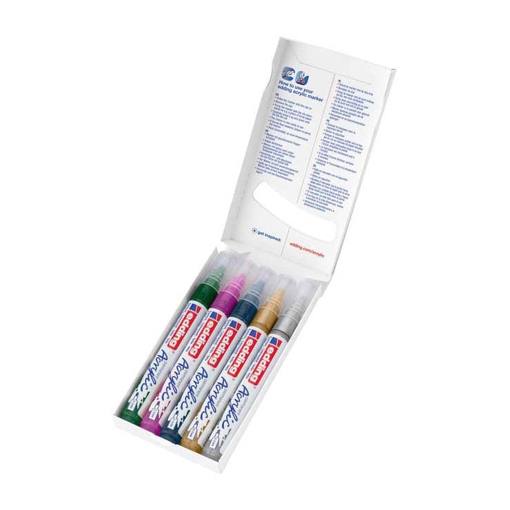 Quantore - Quantore Acrylmarker edding metallic 5 st.