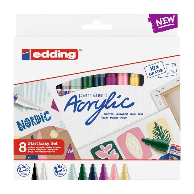 Quantore acrylmarker edding starterskit