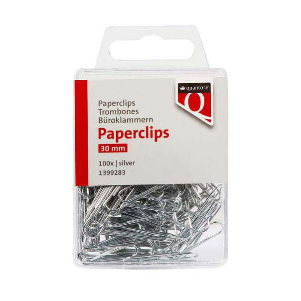 Quantore - Quantore Paperclip 30mm zilver 100st.