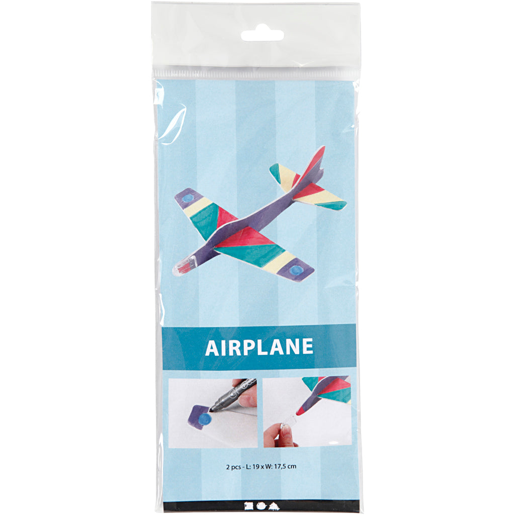Creativ Company - Creativ Company Https://www.cchobby.nl/vliegtuigen-l-19-cm-b-17-5-cm-wit-2-stuk-1-doos