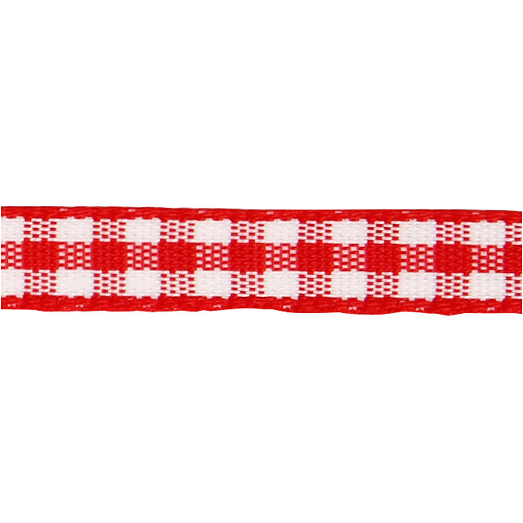 Creativ Company - Creativ Company Https://www.cchobby.nl/geruit-lint-b-6-mm-rood-wit-50-m-1-rol