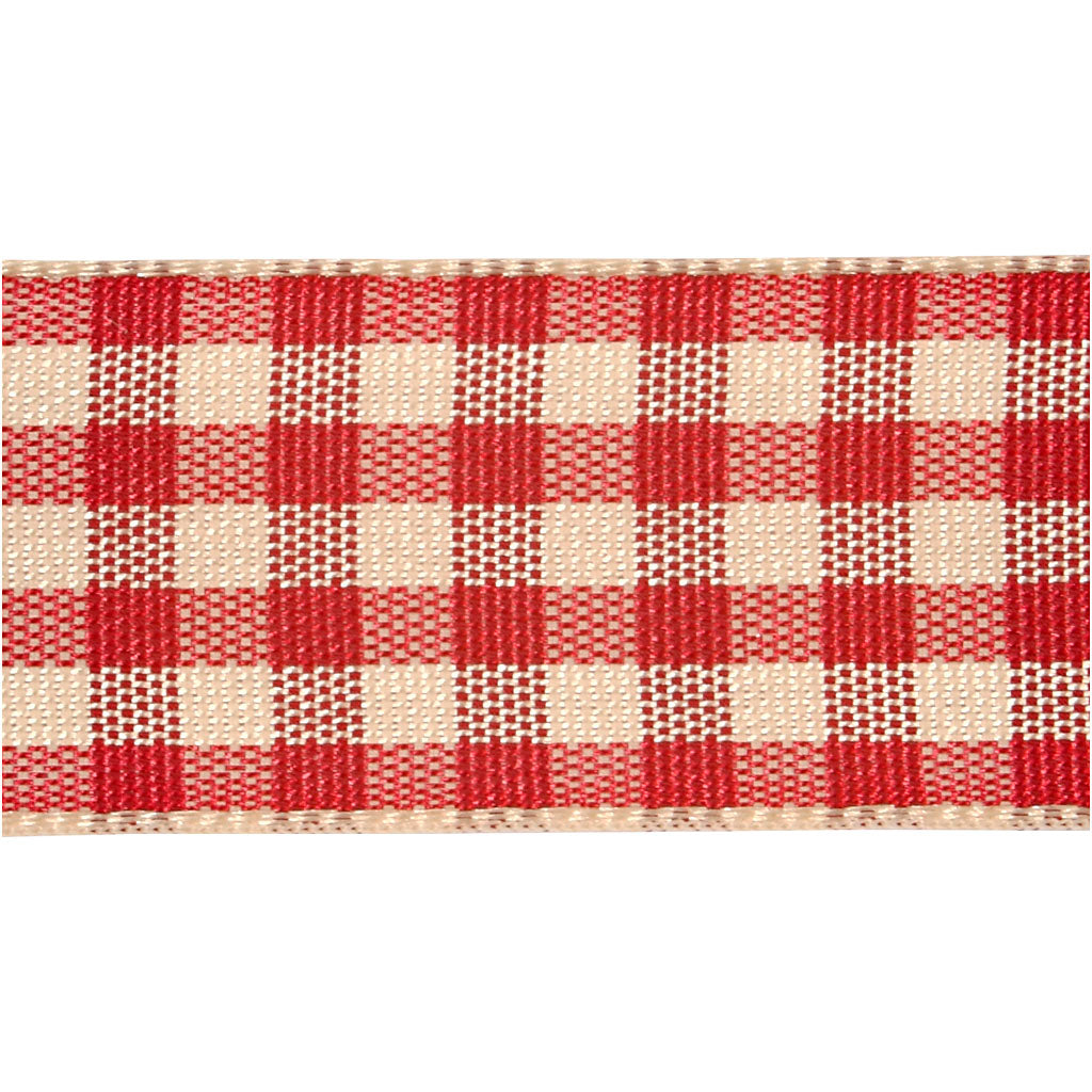 Creativ Company - Creativ Company Https://www.cchobby.nl/geruit-lint-b-20-mm-antiek-rood-wit-25-m-1-rol