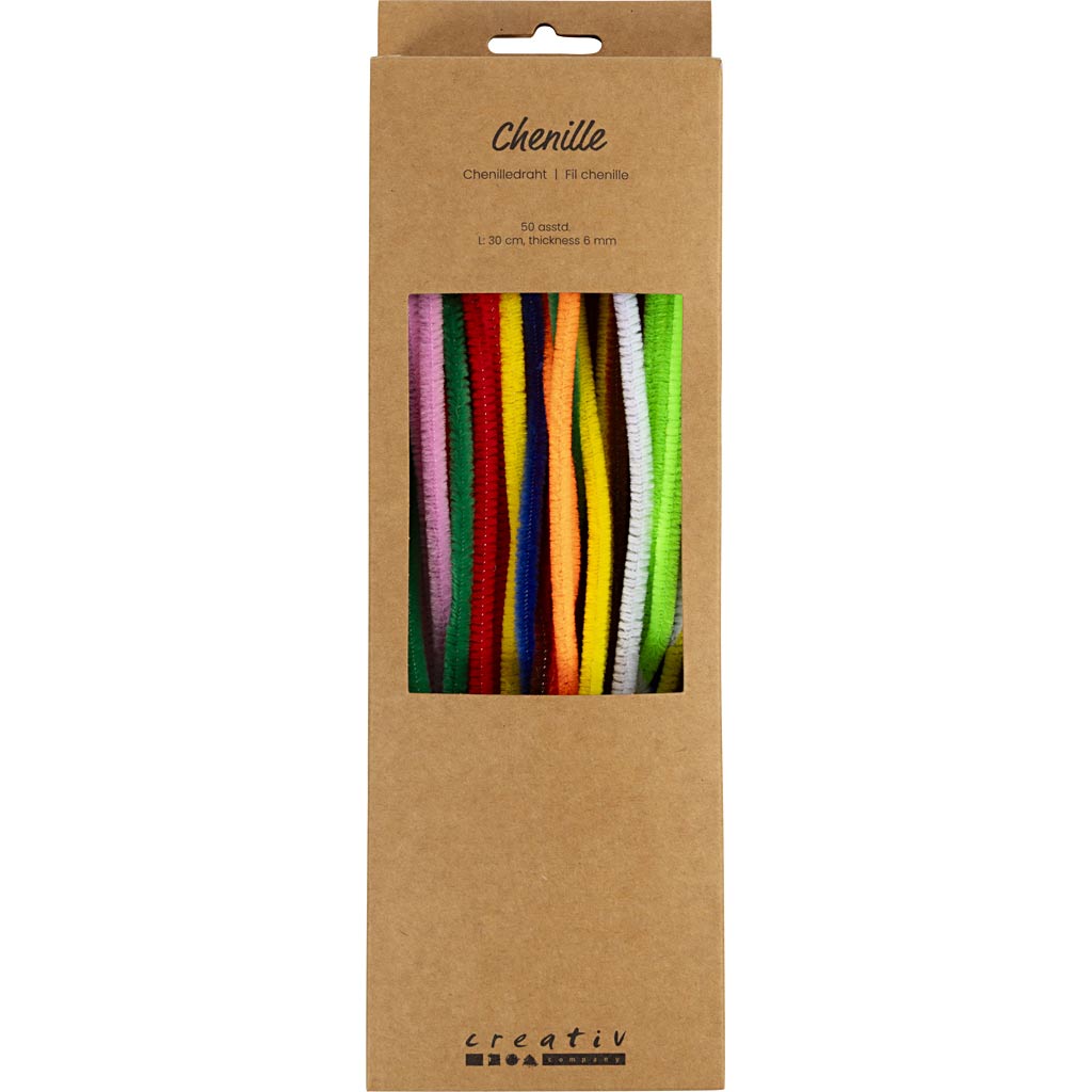 Creativ Company - Creativ Company Https://www.cchobby.nl/chenille-l-30-cm-dikte-6-mm-diverse-kleuren-50-div-1-doos