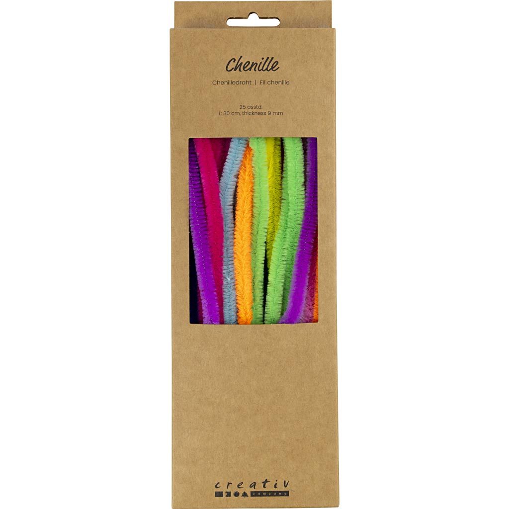 Creativ Company - Creativ Company Https://www.cchobby.nl/chenille-l-30-cm-dikte-9-mm-diverse-kleuren-25-div-1-doos
