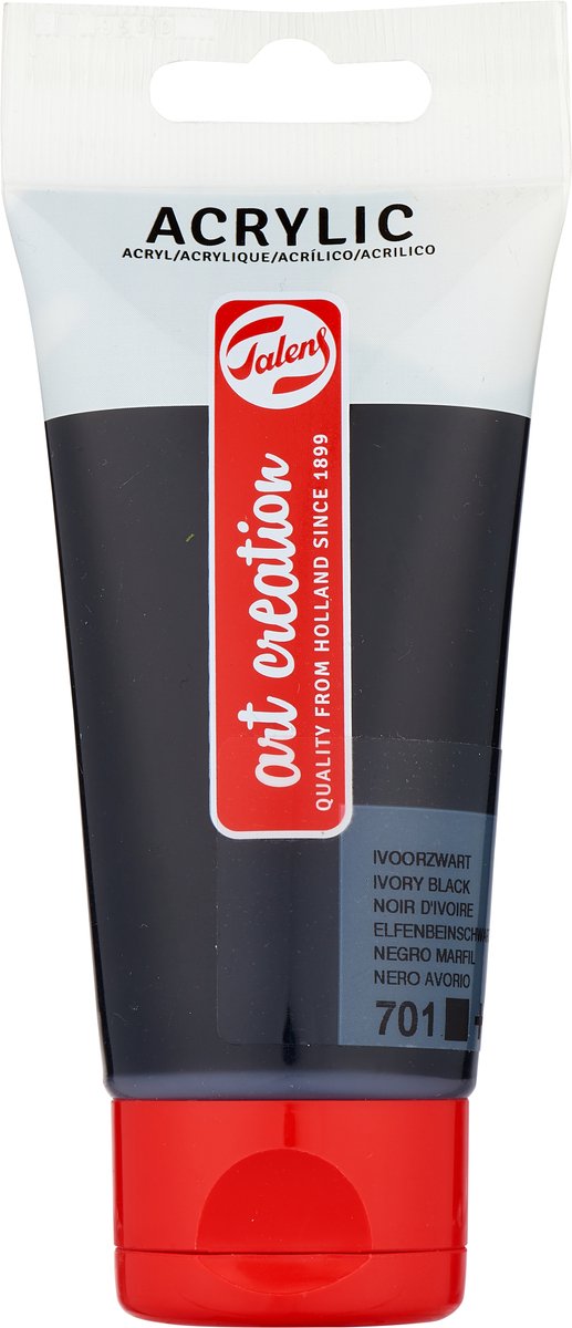 Talens - Talens art creation acrylverf tube 75ml ivoorzwart 701