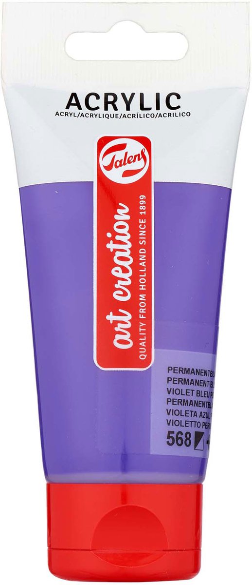 Talens - Talens art creation acrylverf tube 75 ml permanent blauwviolet (568)