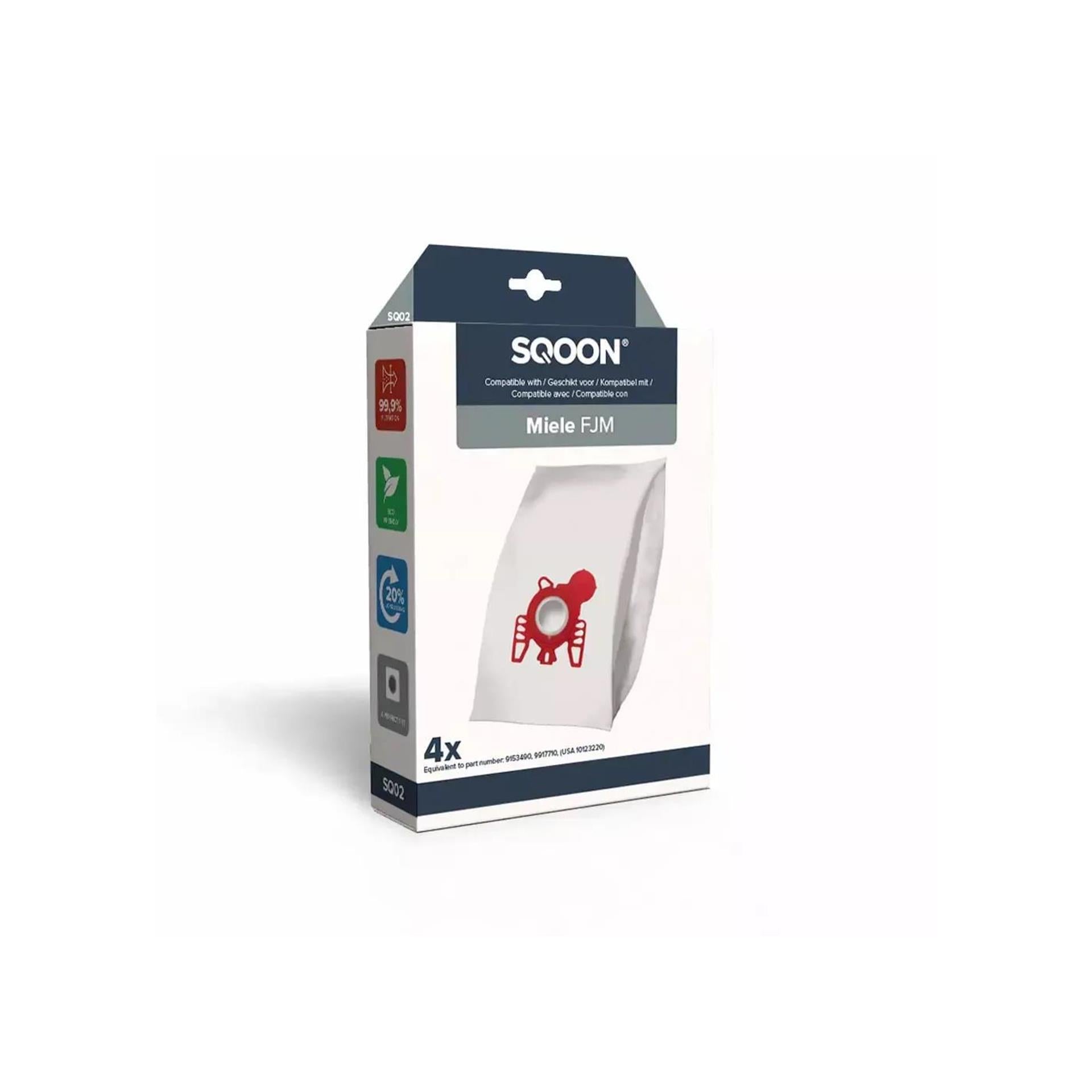 SQOON - SQOON stofzuigerzakken voor miele fjm 4 stuks