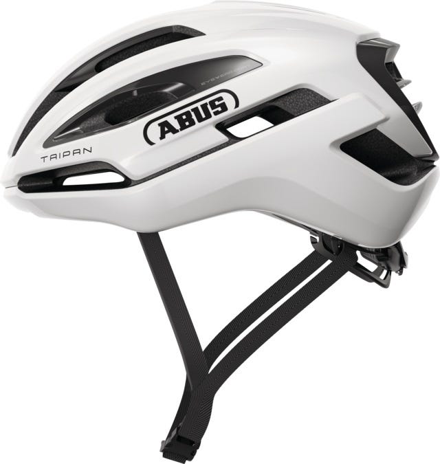 ABUS - ABUS Fietshelm taipan shiny white l - 57-61 cm - wit - geschikt voor gebruik op gravel bikes - 295 g