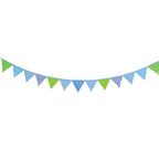 Goki katoenen vlaggenlijn blauw groen