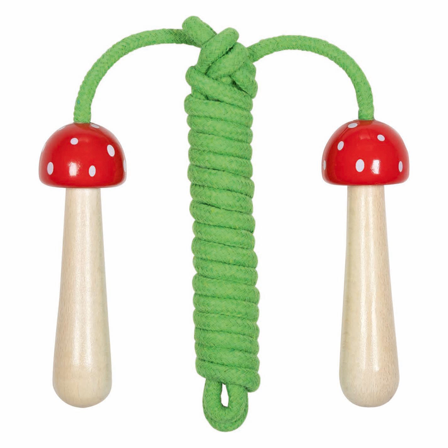 Goki springtouw houten handvatten paddenstoel