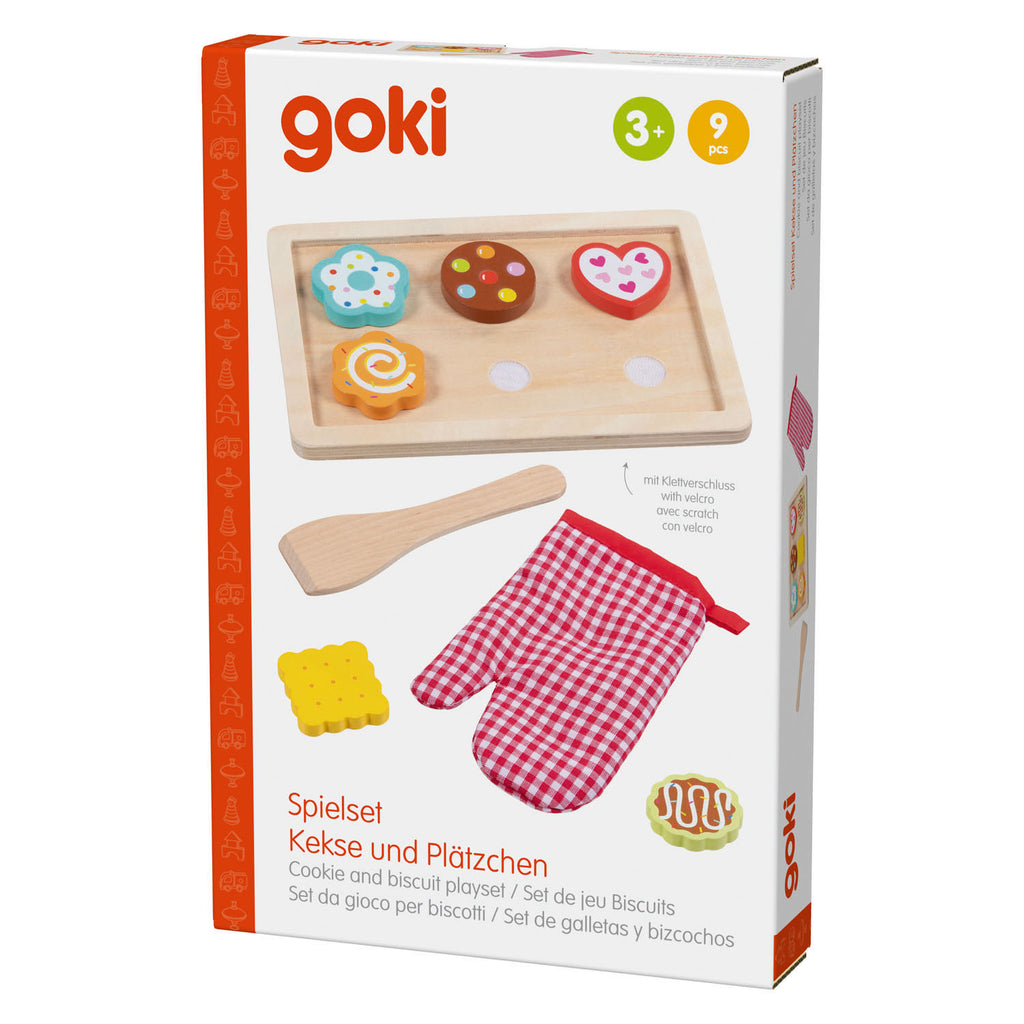 Goki - houten koekjes bakken set - 9 delig