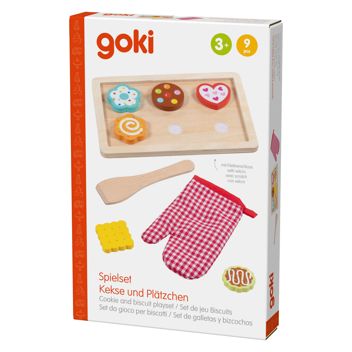 Goki - houten koekjes bakken set - 9 delig
