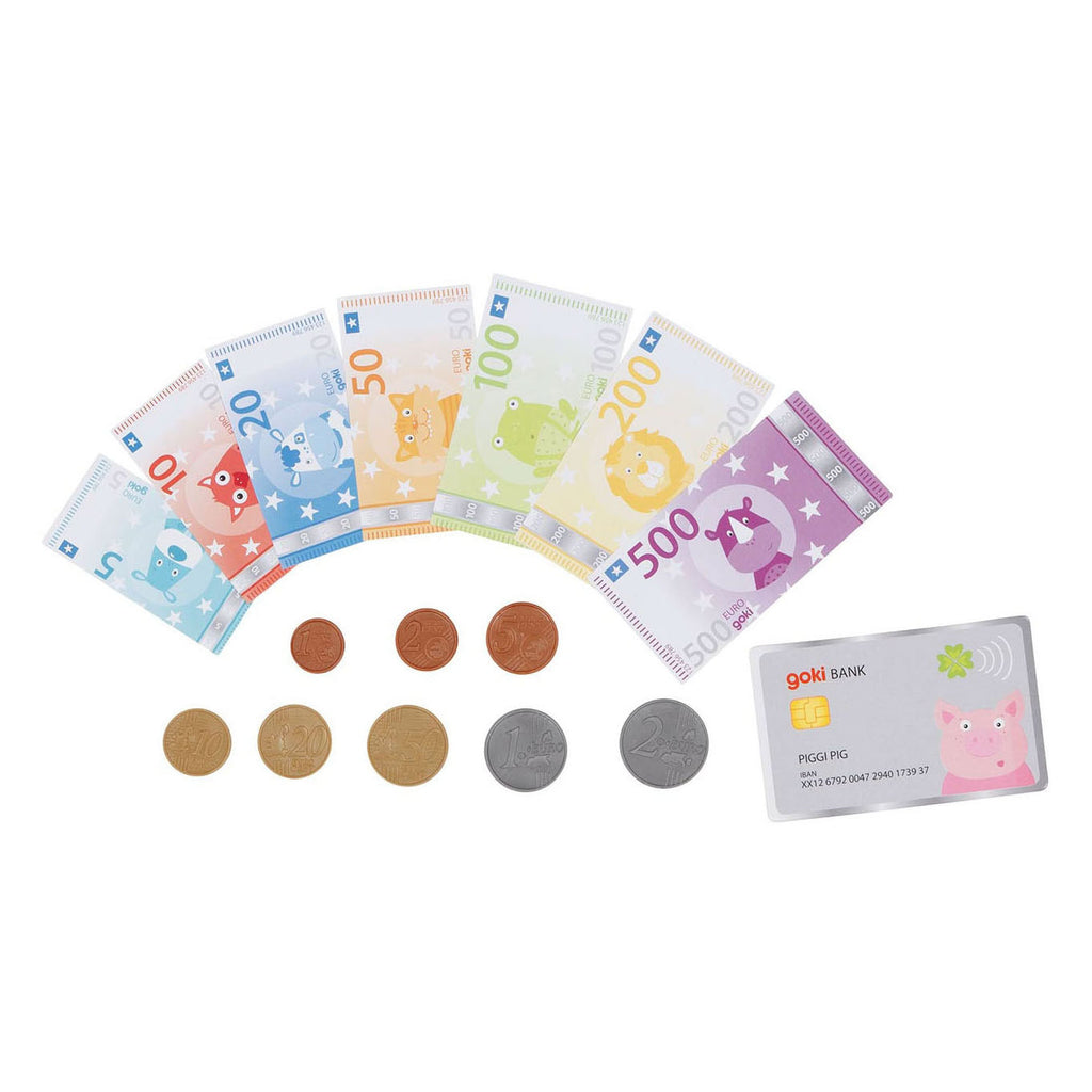 Goki - speelgeld dieren met creditcard en muntgeld 117dlg.