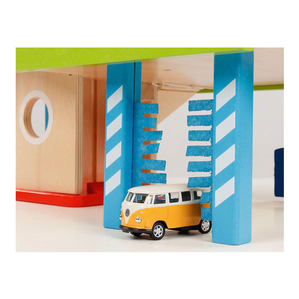 Goki houten parkeergarage, 6dlg.
