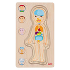 Goki - houten lagenpuzzel menselijk lichaam jongen 29st.