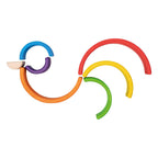 Goki - houten bouwblokken regenboog 5dlg.