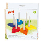 Goki - houten verjaardagskrans kandelaars 6dlg.
