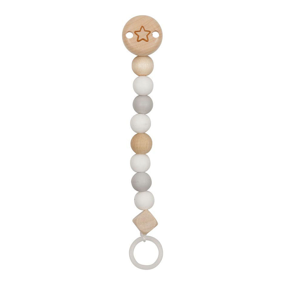 Goki - houten fopspeenketting ster blauw