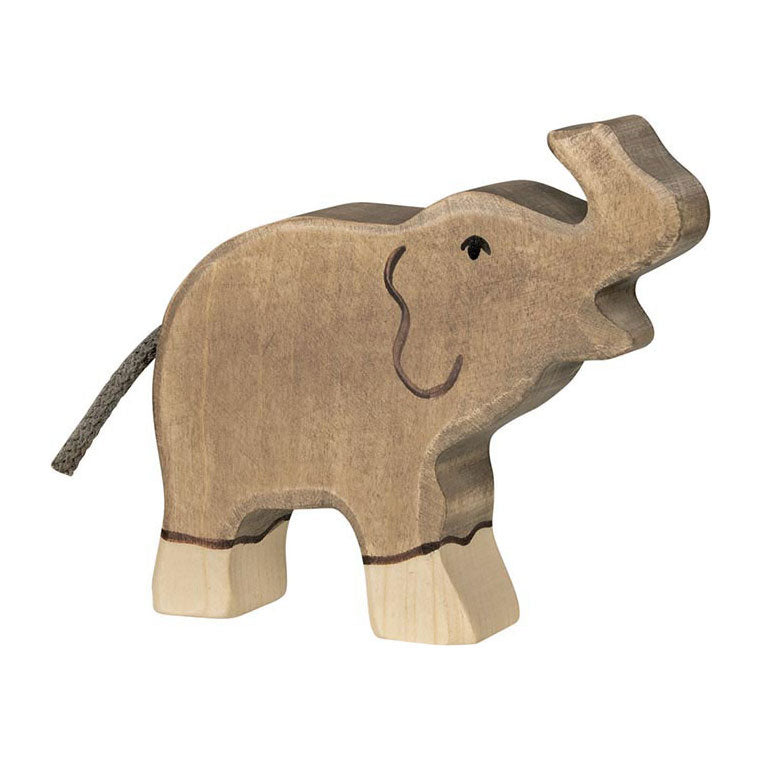 Goki - Holztiger houten olifant klein slurf omhoog
