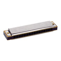 Metalen mondharmonica in doos