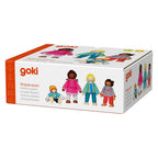Goki flexibele poppen interculturele familie, 4st.