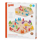 Goki houten ludo spel - klassiek bordspel voor 6 spelers.