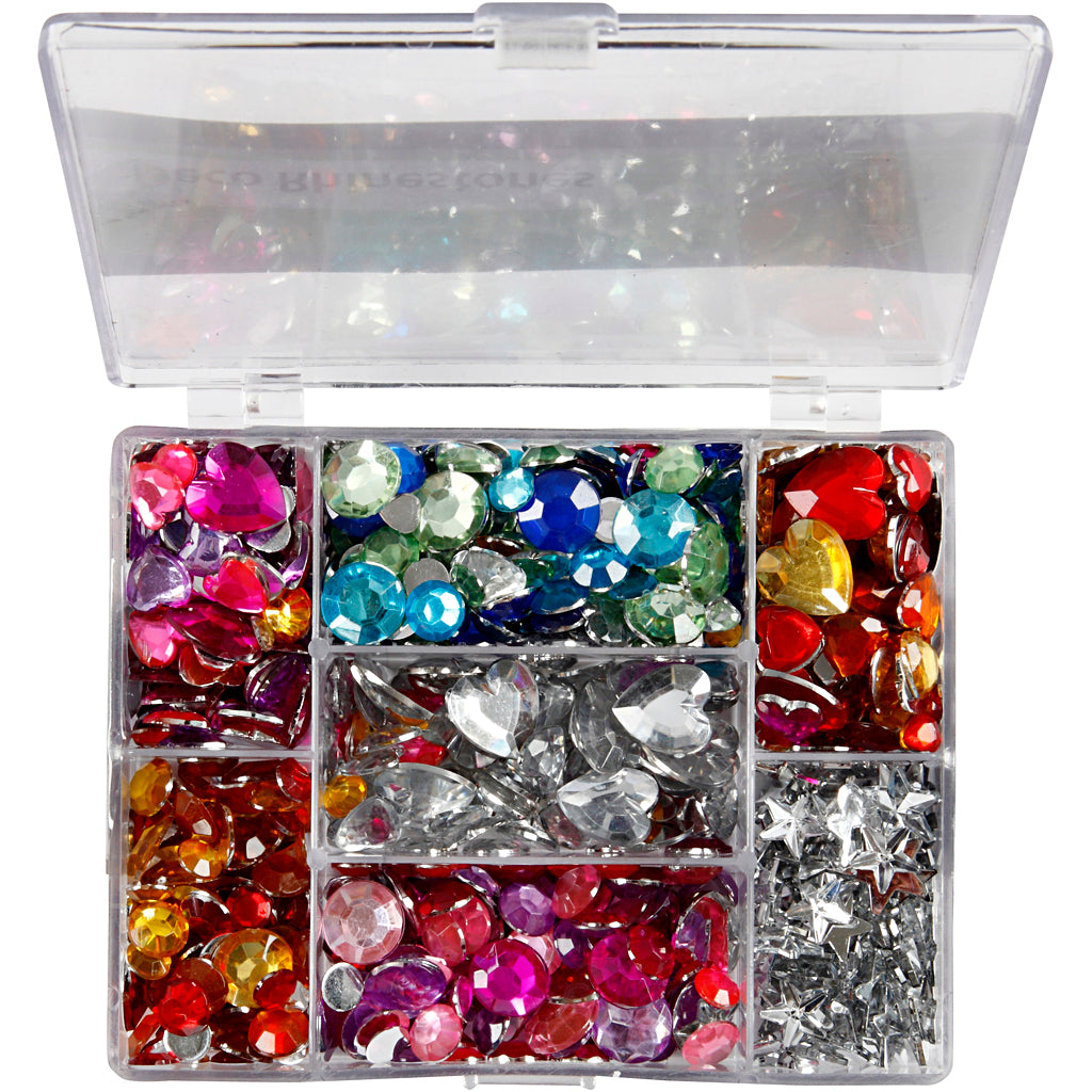 Creativ Company - Creativ Company Https://www.cchobby.nl/strasstenen-in-display-box-rond-sterren-harten-d-6-7-9-10-11-12-14-16-mm-blauw-roze-zilver-300-stuk-1-doos