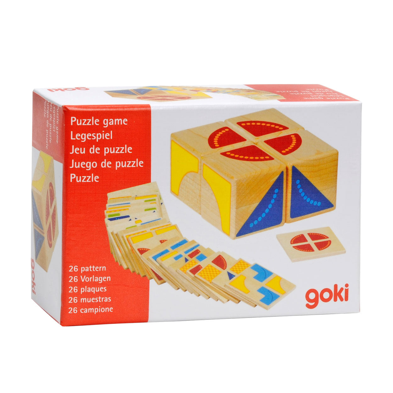 Goki - houten patronenspel kubus